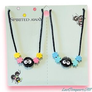 Studio Ghibli Spirited Away Soot Sprite Candy Best Friend Necklace Set